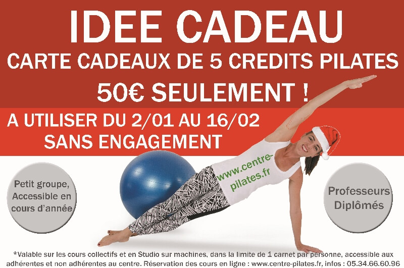 BON CADEAUX PILATES POUR NOËL